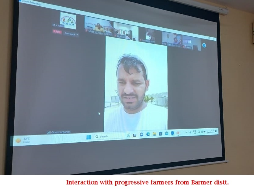 Farmer Scientists Interaction during webinar